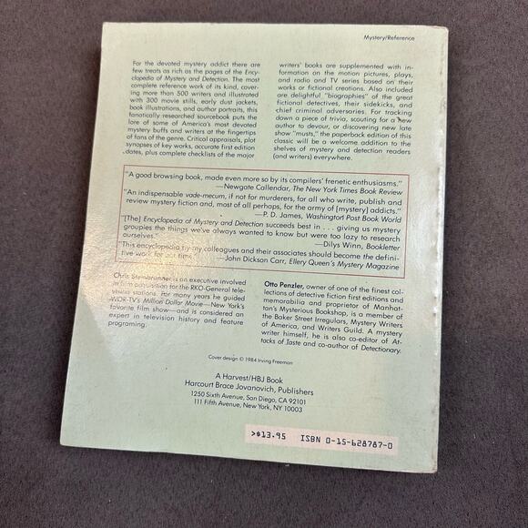 Encyclopedia of Mystery & Detection Paperback by Chris Steinbrunner Otto Penzler - Picture 4 of 11